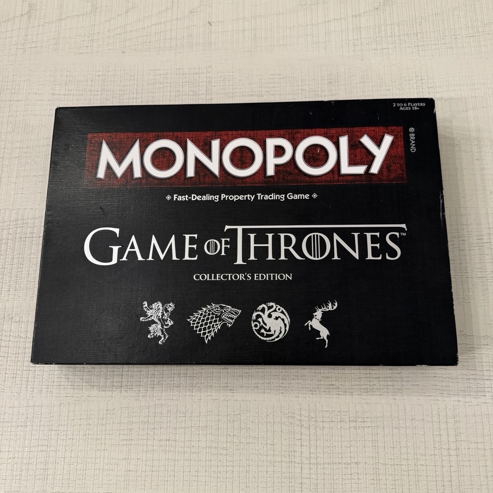 Monopoly Game Of Thrones Collector's Edition Board Game GOT HBO 2015 As Pictured
